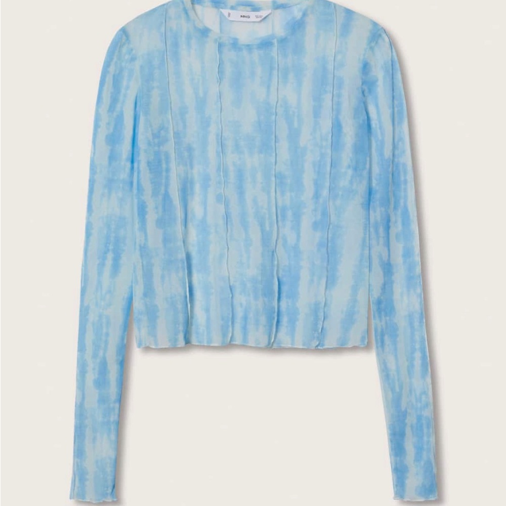 Mango sheer long sleeve top - Size 8 - Picture 8 of 11